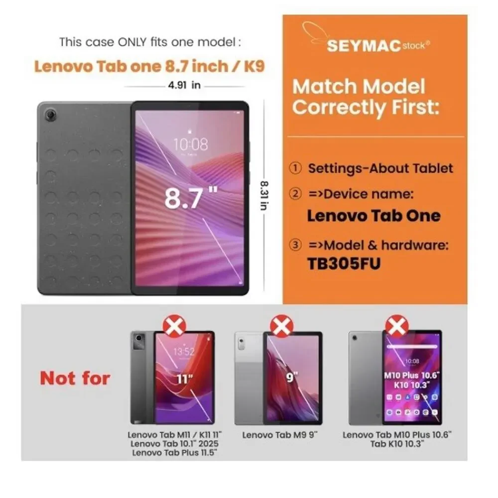 Tablet Case for Lenovo Tab One K9 8.7 inch Drop-Proof Protection Cover...